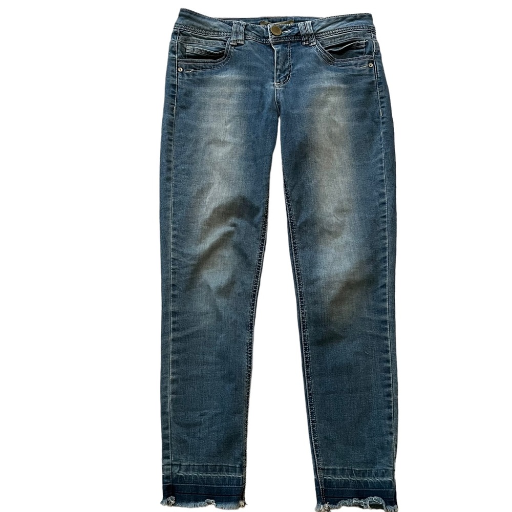 Democracy Blue Slightly Distressed "Freedom Ankle Skimmer" Jean 6